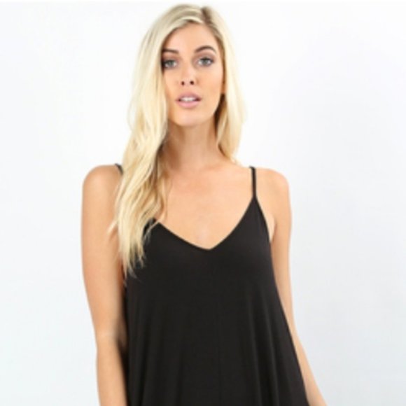 LAST Black Pocket V-Neck Tank Maxi Dress - Picture 3 of 8